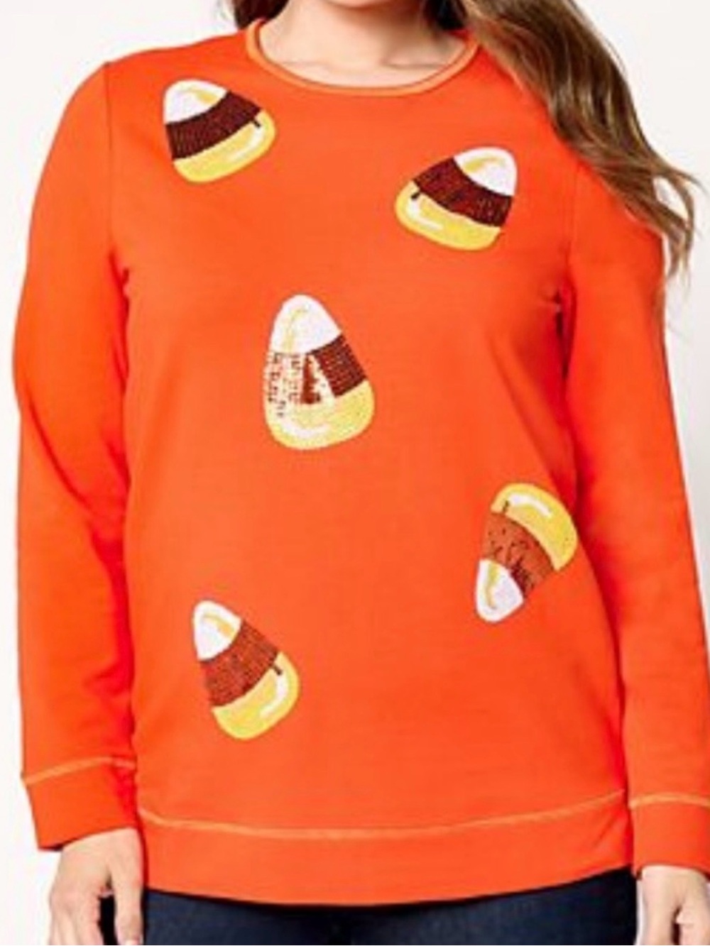 Quacker Factory Kisses of Autumn Sequin Top